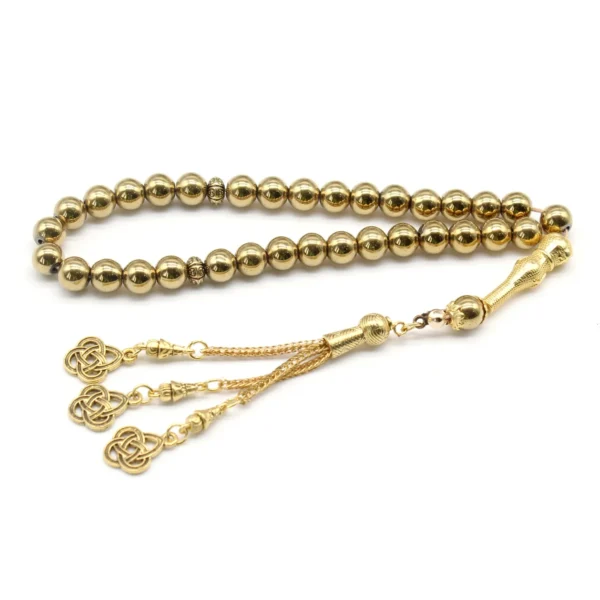 Gold or Silver Hematite Stone Tasbihs - Image 3