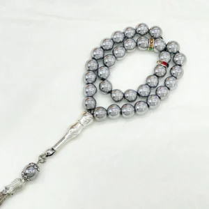 Gold or Silver Hematite Stone Tasbihs